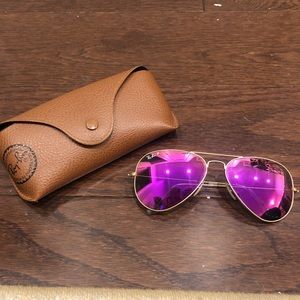 Rarely worn Pink Polarized Ray Bans